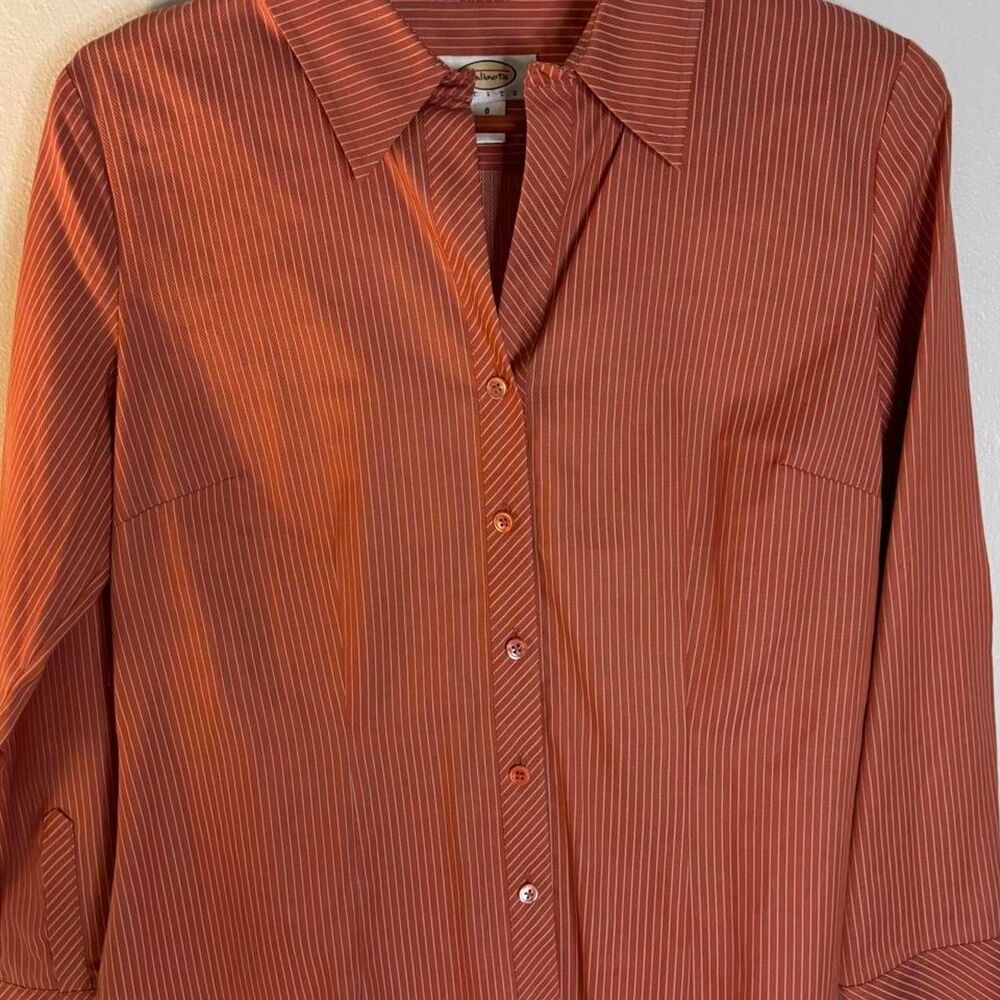 Talbots Women's Orange and Pink Blouse